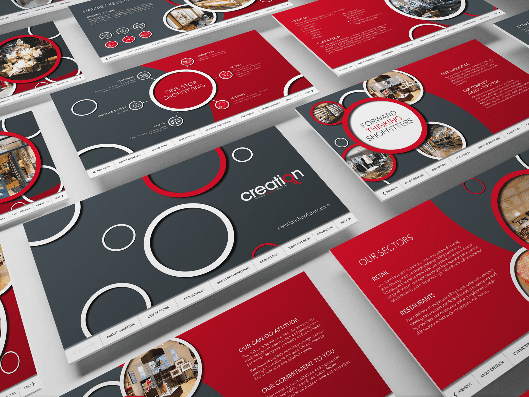 New Sales Brochure and Website Case Studies for Creation Shopfitters